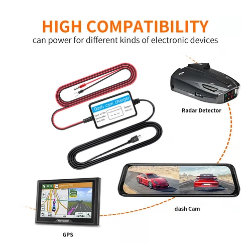 Mini USB Type-C Hardwire Kit Charger Lead Adapter for Mobius 1 Maxi 4K Dash Cam