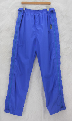 VTG Helly Hansen Windbreaker Pants Mens Sz M Blu Nylon Full Zip Outdoor #914