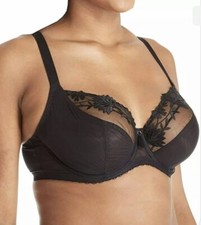 Sculptresse by Panache Nico Balconnet Underwire Bra 9811 44DD/Noir NWT 75
