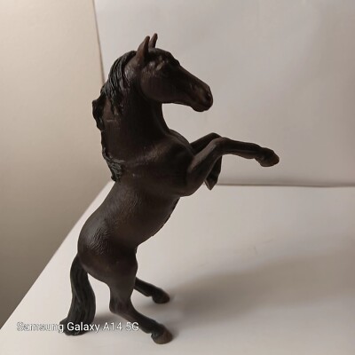 SCHLEICH HORSE - RARE REARING BLACK MUSTANG STALLION VINTAGE 1997