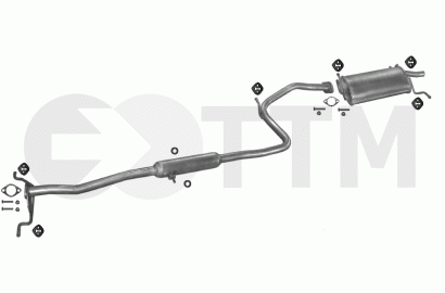 Silencieux D'échappement Pour Toyota Land Cruiser J90 3.0 TD 5 Portes 1996-2003 - Gerlach