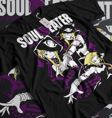 Soul Eater T-Shirt Death the Kid Japanese Anime Black Star Gift Shirt All Size