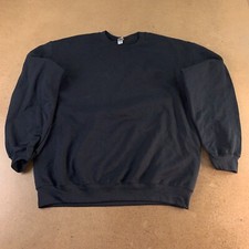 Gildan Heavy Blend Men's Large Black Fleece Crew Neck Pullover Sweatshirt New