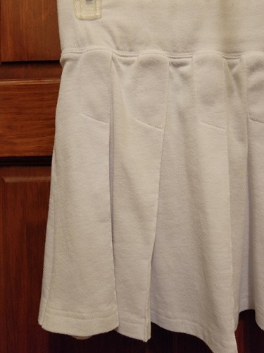 Steve & Barry's Mini Skirt, Suze L, White, Pleated, Elastic Waist, Cotton Blend - Picture 3 of 7