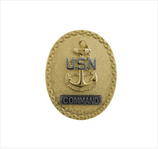 INSIGNIA ORIGINAL DE LA MARINA DE EE. UU.: ASESOR ALISTADO E7 COMANDO CPO - MINIATURA