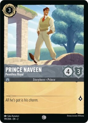Lorcana Prince Naveen - Penniless Royal (191/216) Rise of the Floodborn LP