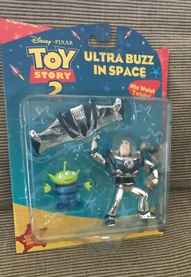 New 2000 Mattel Disney Toy Story 2 Ultra Buzz In Space Alien