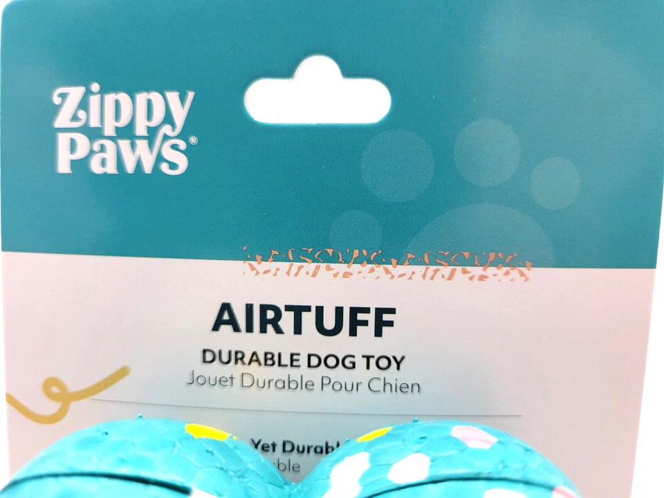 Zippy Paws Airtuff Bone M/L Easy Grip Floating Lightweight Dog Fetch Toy 10" - Image 2 of 4