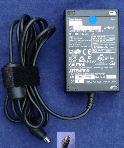 Ladegerät Original Cisco ADP-12GB 34-0912-02 5V 2.5V 5.5mm/2.1mm