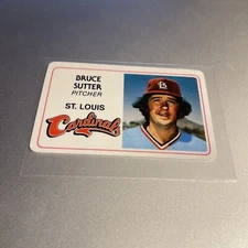 1981 Perma-Graphic Baseball Credit Card Bruce Sutter #42 (PH1)
