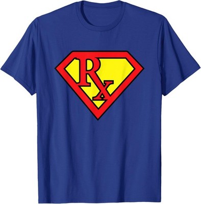 Rx Superhero Pharmacist Pharma Tech Funny Appreciation Gift T-Shirt