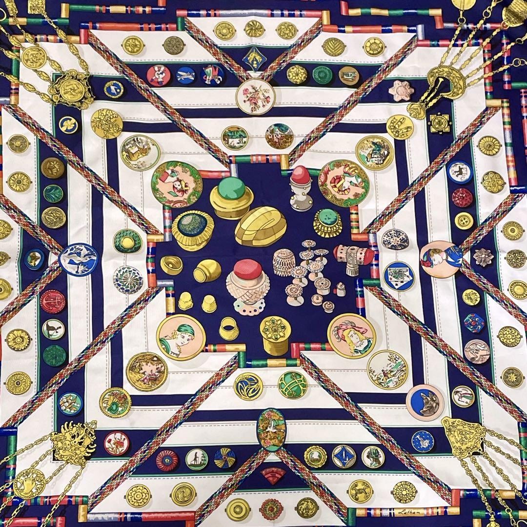 HERMES Carre 90 Silk Scarf Petite Main Seamstress Design  