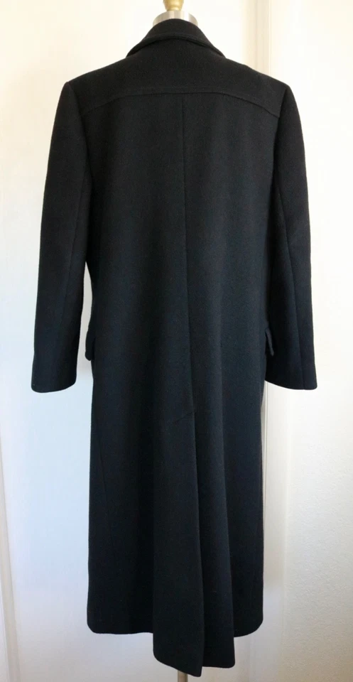 Vintage Pendleton Black Wool Double Breasted Long Trench Coat Size L 100% Wool - Image 4 of 4
