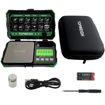 Digital Pocket Scale 500g x 0.01g Gram Jewelry Coin Scale LCD Backlit Display