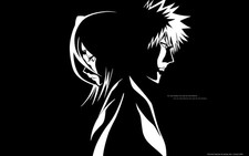 Anime bleach kurosaki ichigo kuchiki rukia silhouette Custom Gaming Mat Desk