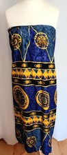 Ladies sarong, beach cover one size blue yellow