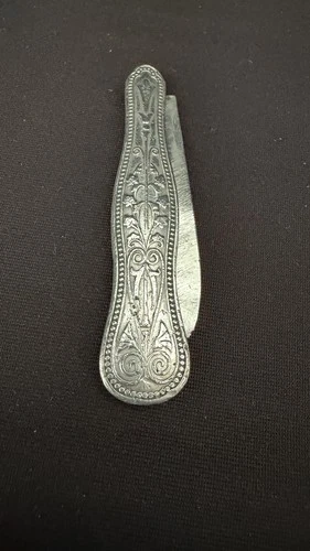 Antique Gorham Sterling Silver Folding Fruit Knife. Circa 1860