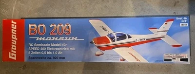 Seltener Graupner Bo 209 Monsum RC Semiscale Modellbausatz ARF siehe Details! US Verkäufer - Bild 1 von 4