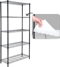 EFINE 5-Shelf Shelving Unit with Shelf Liners Set of 5, NSF Certified, Adjustabl