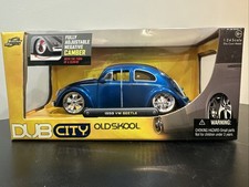 Jada 124 Dub City Old Skool 1959 Volkswagen Beetle Blue Die Cast Car