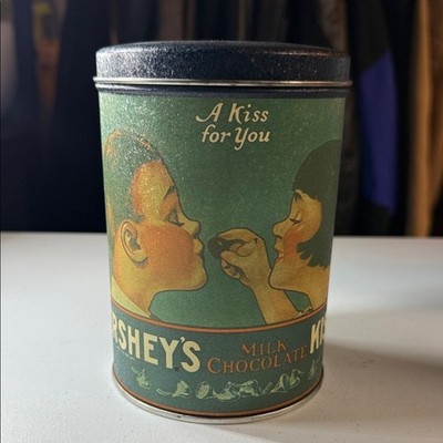 Hershey's 1980s Vintage Green Tin - Milk Chocolate