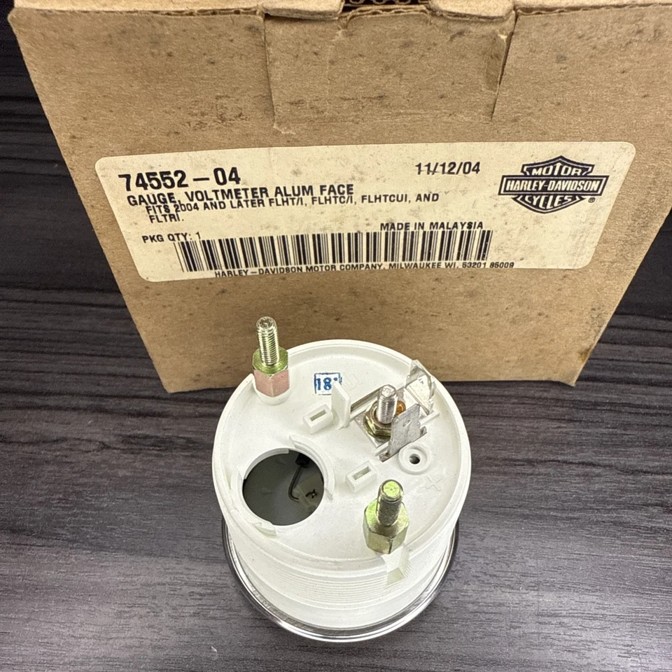 HARLEY-DAVIDSON VOLT-GAUGE,2-IN/ALUM 74552-04A NEW OEM 74552-04A - Image 2 of 2