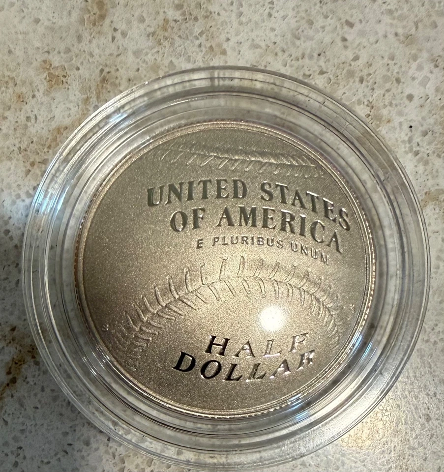 2014 National Baseball Hall of Fame BU HALF DOLLAR US Mint Clad UNC Coin Box COA - Image 2 of 3