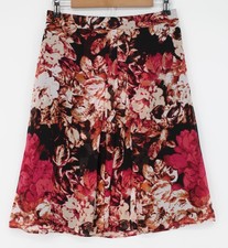 Jaclyn Smith Skirt Womens Small Floral Pleated Below Knee Multicolor Vintage