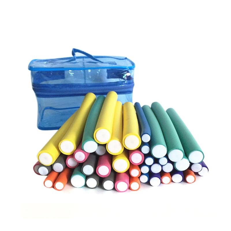 42Pcs Flexible Curling Rods Magic Curler Rod Twist-flex Hair Roller 7 ...