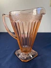 Pink Adam Pitcher, Jeanette Glass Company, Vintage Depression Glass.