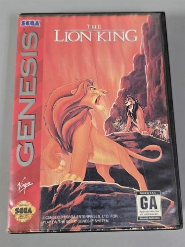 X-43 VINTAGE ORIGINAL SEGA GENESIS GAME DISNEY'S THE LION KING W/ BOX