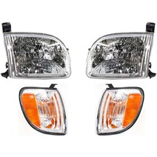Halogen Headlight Kit For 2000-04 Toyota Tundra LH and RH Regular/Cab Access Cab