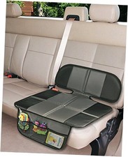 Car Seat Protector Nonslip with Mesh Organizer for Infant Baby Cars Seats gray