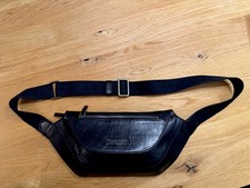 The Bridge Giulio Bauchtasche Tasche Echt Leder Schwarz UVP 279€ Gürteltasche
