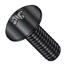 #10-24 x 1 in Phillips Truss Machine Screw, Black Oxide Steel, 5000 PK, 1016MPTB