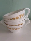 Vintage Corelle Butterfly Gold Hook Handle Cups Set of 4 - 1970s Corning Milk