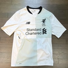 New Balance Liverpool FC Standard Soccer Jersey Shirt White/Black (Size Small)