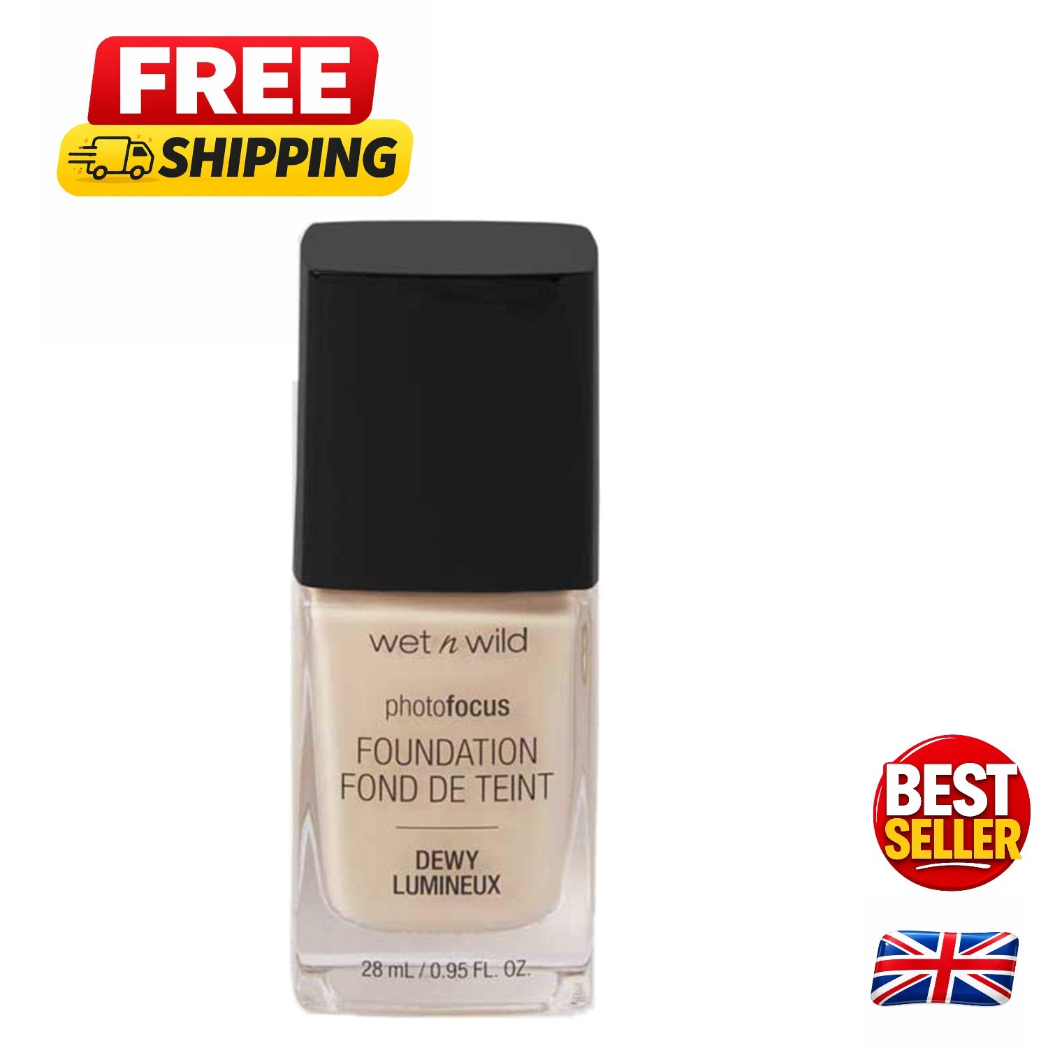 Radiant Dewy Foundation for Normal to Dry Skin – Buildable Coverage, Soft Ivory