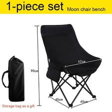Lightweight, foldable high-back camping chair, suitable for camping and picnics.
