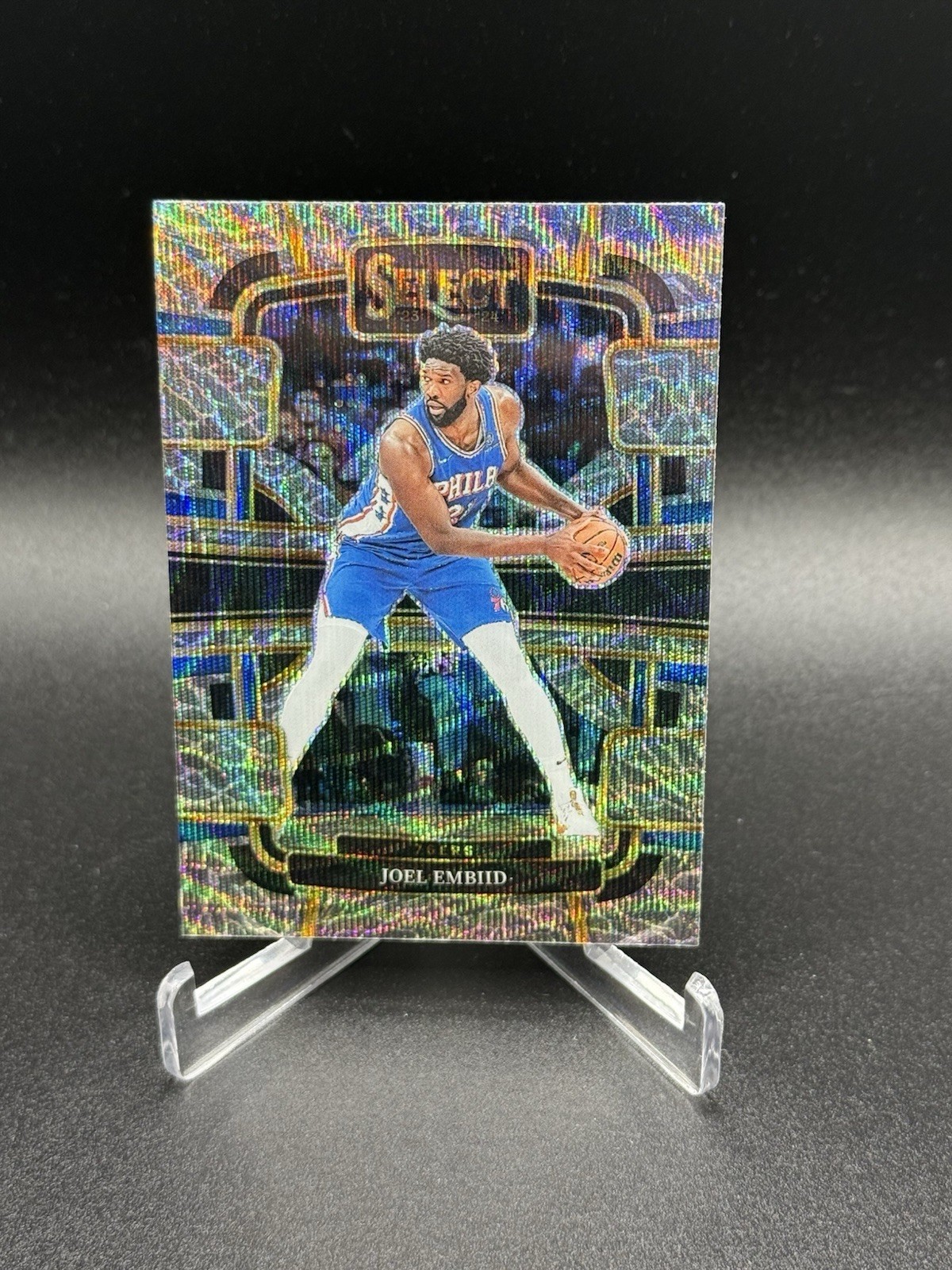 Joel Embiid 2023 Select Concourse Elephant Prizm SSP Case Hit #4