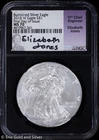 2018-W $1 Burnished American Silver Eagle NGC MS 70 | FDOI Jones Signed