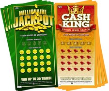 Prank Lottery Tickets  Scratch Off Cards - Fake 1 Million Winning Ticket Gag