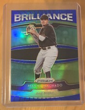 2020 Panini Prizm Manny Machado #B-9 Brilliance Green Prizm SP Padres