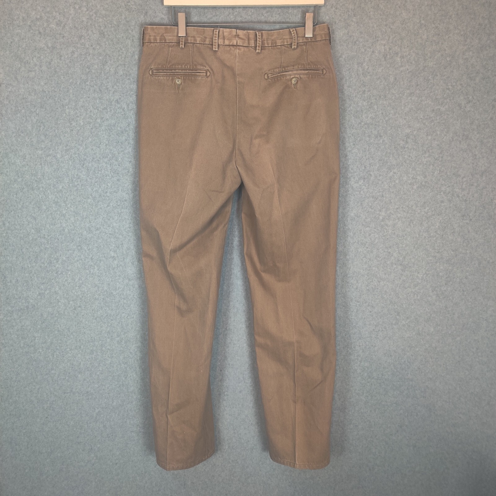 Peter Millar Pants Men 32 Solid Beige Flat Front … - image 6