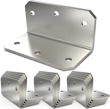 L Bracket Corner Brace(15PCS), 4 Inch Galvanized Medium L Angle Bracket Iron ...