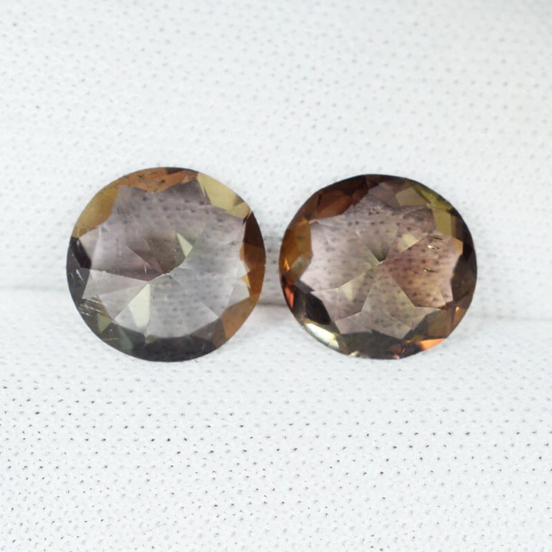 3.62Cts Best Luster "Rare" TOP ANDALUSITE ~UNHEATED Round Pair....!!!!! - Image 2 of 2