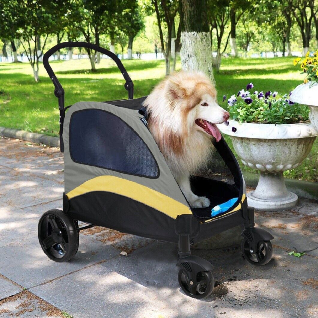 X-Large Dog Stroller Wheel Pet Trolley Carrier Foldable for
