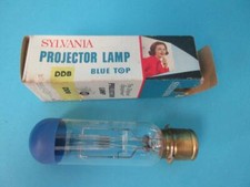 SYLVANIA DDB 120-125V--750W PROJECTOR LAMP BLUE TOP BULB AVG. 25 HRS NOS U.S.A.