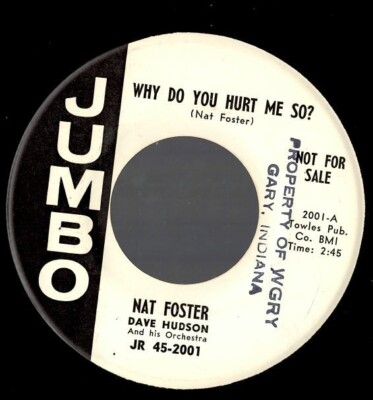 Nat Foster Why Do You Hurt Me So / Something From Somewhere  R&B Popcorn  MINT-