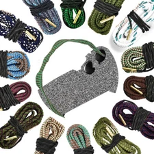 2pc Guns Cleaner for Rifle Pistol Bore Rope Cleaning Tool Kit Reusable & Compact